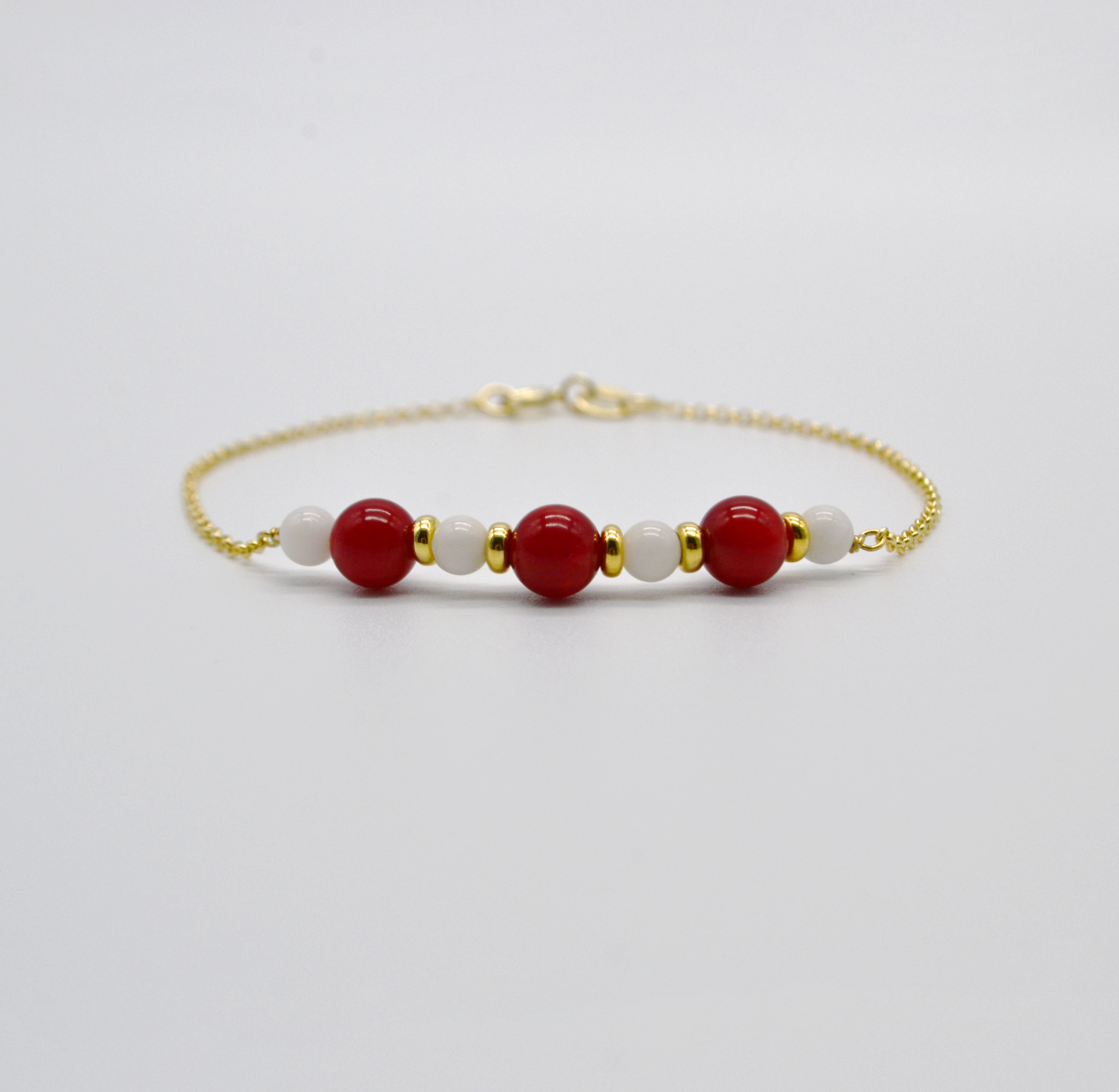 BRACCIALE CORALLO BIANCO E ROSSO